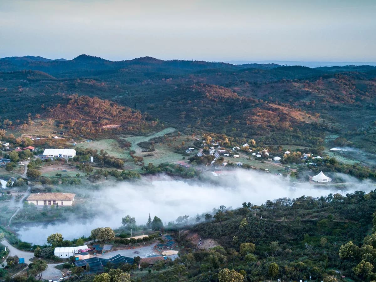 Tamera — the healing-biotope valley in mist
